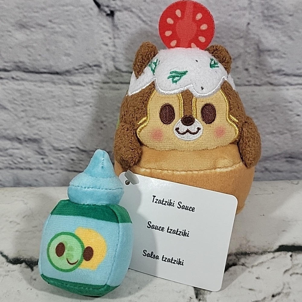 Disney Munchlings Chip Falafel Pita Pocket Street Food Plush With Garlic Sauce